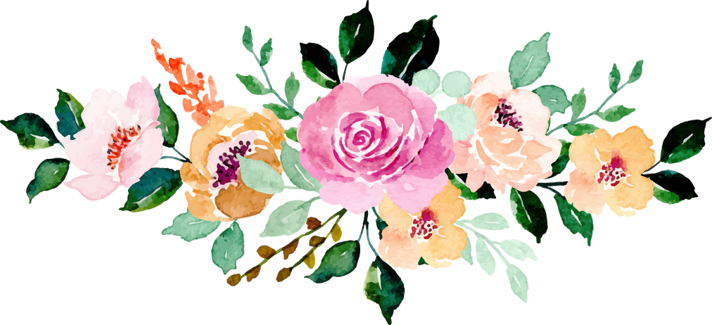 Watercolor floral arrangement