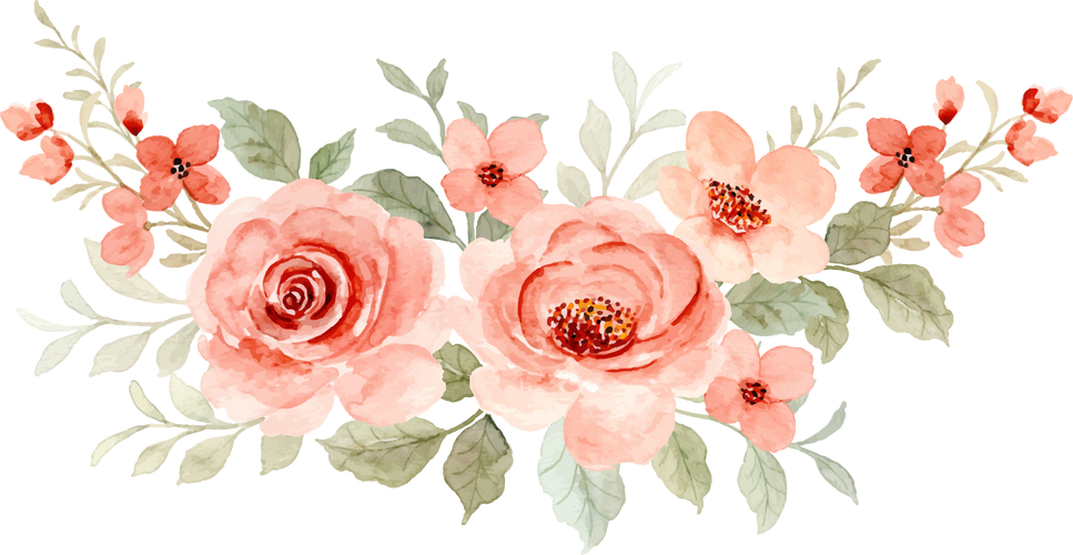 Watercolor floral bouquet